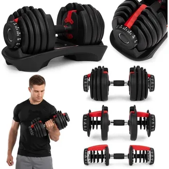 Modern Home Nastavitelné činky se stojanem, 2,5-24kg | ModernHome