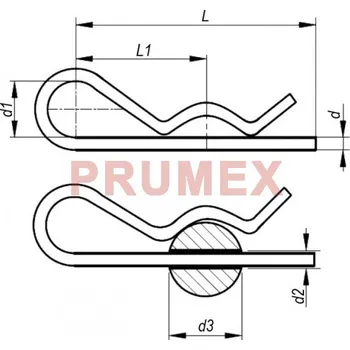 Matice Závlačka pružná DIN 11024 - 4,0x64 nerez A2
