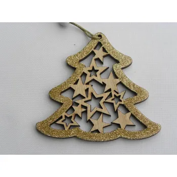 Vánoční dekorace stromeček s prořezy