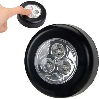 Potah na židli dobirkov.cz Bezdrátové samolepící dotykové světlo, 3 LED, černé, 1 ks