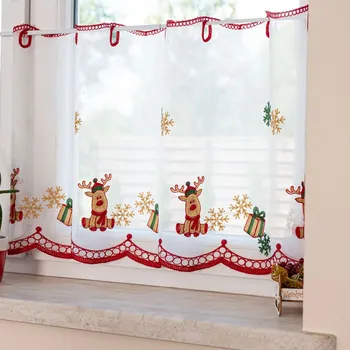 Vánoce Zazdůstka s vánočním motivem roztomilého soba 100x50 cm Červená