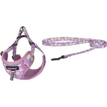 Vodítko pro psa Dogness walking set leash 1,5m+harness for dog (pink)