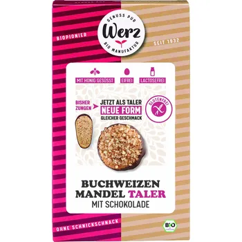 Werz Pohankové mandlové sušenky s čokoládou 150g BIO