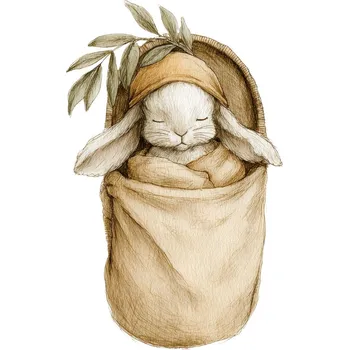 Textilní nažehlovací páska Nažehlovačka Spící zajíček