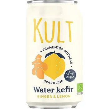 Limonáda Kult Vodní kefir s příchutí citronu a zázvoru 330ml