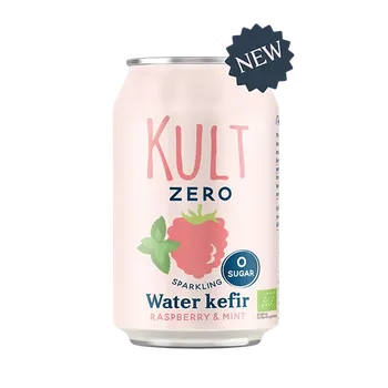 Limonáda Kult Vodní kefir s příchutí Malina & Máta Bez Cukru 330ml
