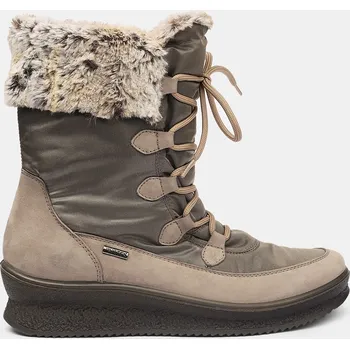 Dámská zimní obuv Baťa dámské sněhule na klínku s kožíškem pískové, vel. 38