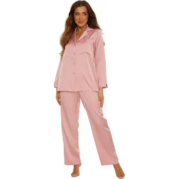 Dámské pyžamo Dámské rozepínací pyžamo DE LAFENSE 883 CORDELIA růžová XL 0