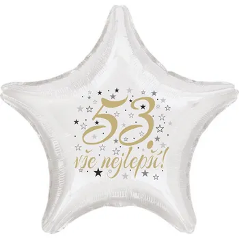 Balónek 53. narozeniny balónek hvězda Balonky.cz b85172