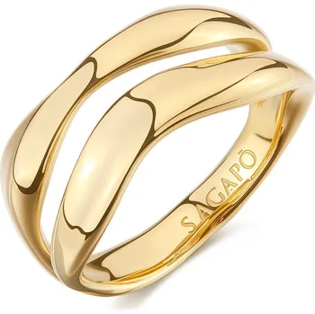 Prsten S'Agapõ Elegantní prsten z pozlacené oceli Emotion SMO32 56 mm + 2 měsíce na vrácení zboží