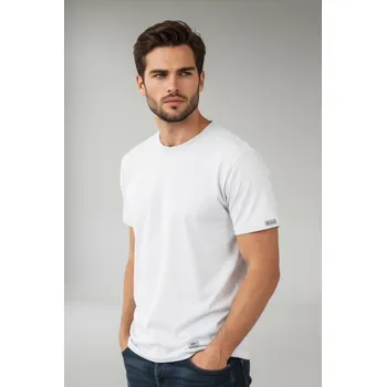 Pánské tričko Bílé pánské tričko nanosilver® regular volný střih Velikost: L