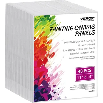 Malířské plátno Vevor Plátna na malování 11×14" 48 ks bílé panely na akryl a olej