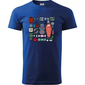 Pánské tričko Co si sbalit na kempovani? - Triko extra velké (5-8XL) - 7XL ( Královská modrá )