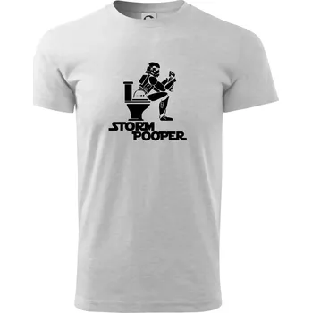 Pánské tričko SW - Storm pooper - Triko extra velké (5-8XL) - 7XL ( Světlešedý Melír )