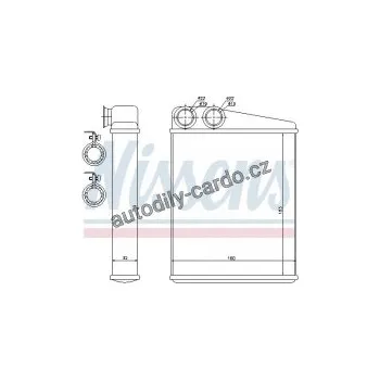 Chladič motoru Výměník tepla NISSENS 70807
