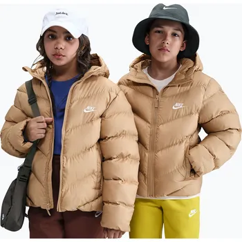 Chlapecká bunda Dětská zateplená bunda Nike Sportswear All Day Play hemp/white