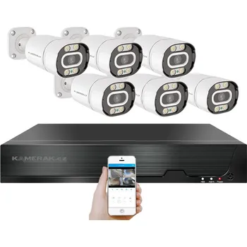 Příslušenství ke zvukové technice 4K PoE IP 6 kamerový set XM-603D 8MPx, CZ menu