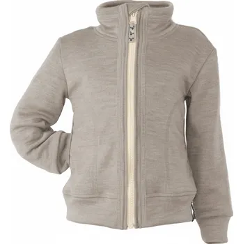 Crawler mikina na zip se stojáčkem a kapsami dětská béžová Velikost: 104-110/116