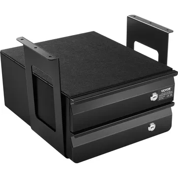 Elektrická zásuvka Vevor Výsuvná zásuvka pod stůl 2 vrstvy skrytá zamykatelná 14×13×10 in