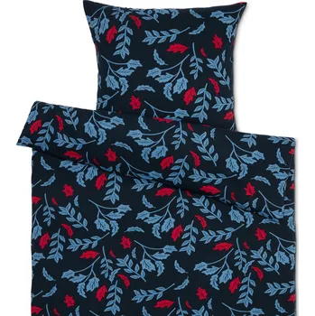 Povlečení 719521 - Tchibo - Povlečení ze zimního žerzeje - barva: modrá