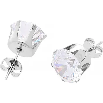 Souprava šperků MPM Dámské ocelové nerezové náušnice 6476-10 - stříbrné barvy