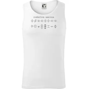 Svářeč - Svářečova abeceda - Tílko pánské Core - L ( Bílá )