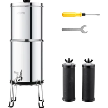 Filtrace vody Vevor Gravitační filtr vody 2.25G 304 nerez, 2 filtry, olovo a 99% chlóru