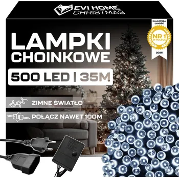 Vánoční světelná dekorace Evi Vánoční osvětlení 500 LED studená bílá