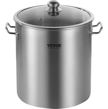 Hrnec Vevor Nerezový hrnec 24 quart s poklicí a rukojeťmi na vaření