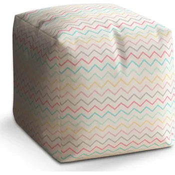 Taburet Sablio Taburet Cube Šestibarevné klikyháky: 40x40x40 cm