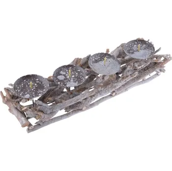 Vánoční svícen Canea Adventní svícen 37cm, bělený