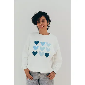 Těhotenská mikina Kojící mikina Hearts Blue