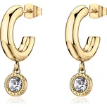 S'Agapõ Kruhové pozlacené náušnice s krystaly Aurora SAR69 + 2 měsíce na vrácení zboží