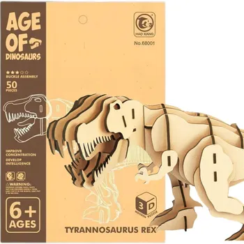 ostatní stavebnice Dřevěné 3D stavebnice, 50 dílů, 68001