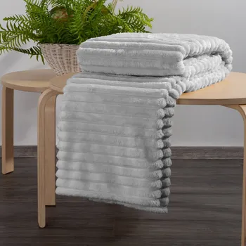 deka DEKA Z MIKROFLANELU SOFT 150X200 CM STŘÍBRNÁ