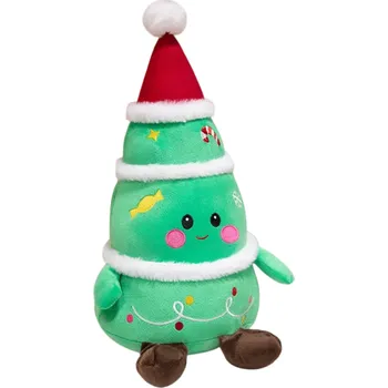 plyšák Vánoční stromeček plyšový 23 cm Měkká dekorace z bavlny a PP bavlny Roztomilá figurka do interiéru Sváteční ozdoba na stůl