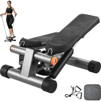 Stepper Vevor Mini stepper hydraulický s pásy odporu a lcd monitor, nosnost 330LBS