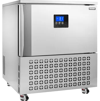 Mraznička Vevor Šokový zmrazovač 114 L, 5 roštů, 4 režimy, nerez, na kolečkách