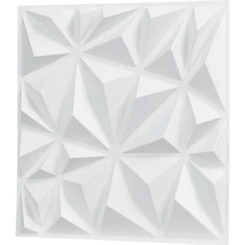 Obklad Vevor 3D nástěnné panely 33 ks PVC 11.81×11.81 in, 32 Sq.Ft, matná bílá