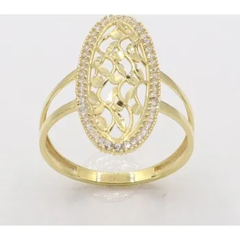 Prsten Zlatý prsten se zirkony