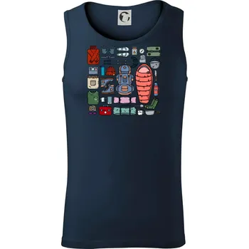 Co si sbalit na kempovani? - Tílko pánské Core - 2XL ( Námořní modrá (velmi tmavá - téměř černá) )