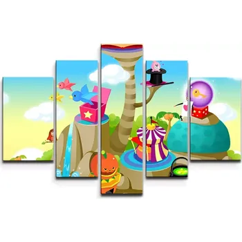 Obraz Sablio Obraz - 5-dílný Pohádkový svět - 125x90 cm