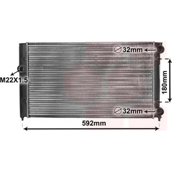 Motor automobilu Chladič, chlazení motoru VAN WEZEL 58002099