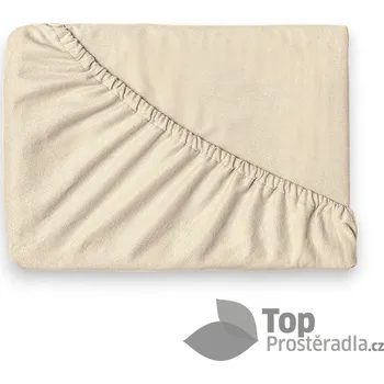 Prostěradlo Flanelové napínací prostěradlo 100x200 Světle béžové