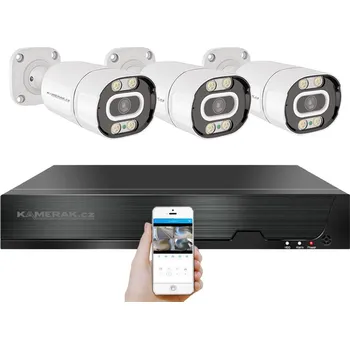 Kompletní kamerový systém 4K PoE IP 3 kamerový set XM-303D 8MPx, CZ menu