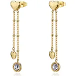 S'Agapõ Dlouhé pozlacené náušnice s přívěsky Aurora SAR71 + 2 měsíce na vrácení zboží