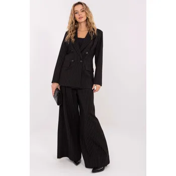 Dámské sako Černé dámské pruhované sako s viskózou IT-MA-FL6215.21-black Velikost: S/M