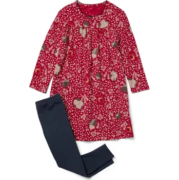 Dámská noční košile 715707 - Tchibo - Dětská noční košile s legínami - pro dívky - vel. 98/104 - barva: modrá/s potiskem