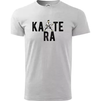 Karate bojovník - Triko extra velké (5-8XL) - 7XL ( Světlešedý Melír )