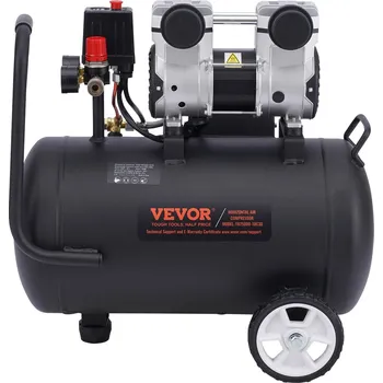 Kompresor Vevor Vzduchový kompresor 8 gallon nádrž, 1hp, 2.2 cfm@90 psi, bezolejový